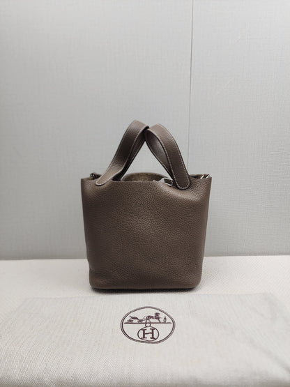Hermes Etoupe Picotin 18 (PHW)