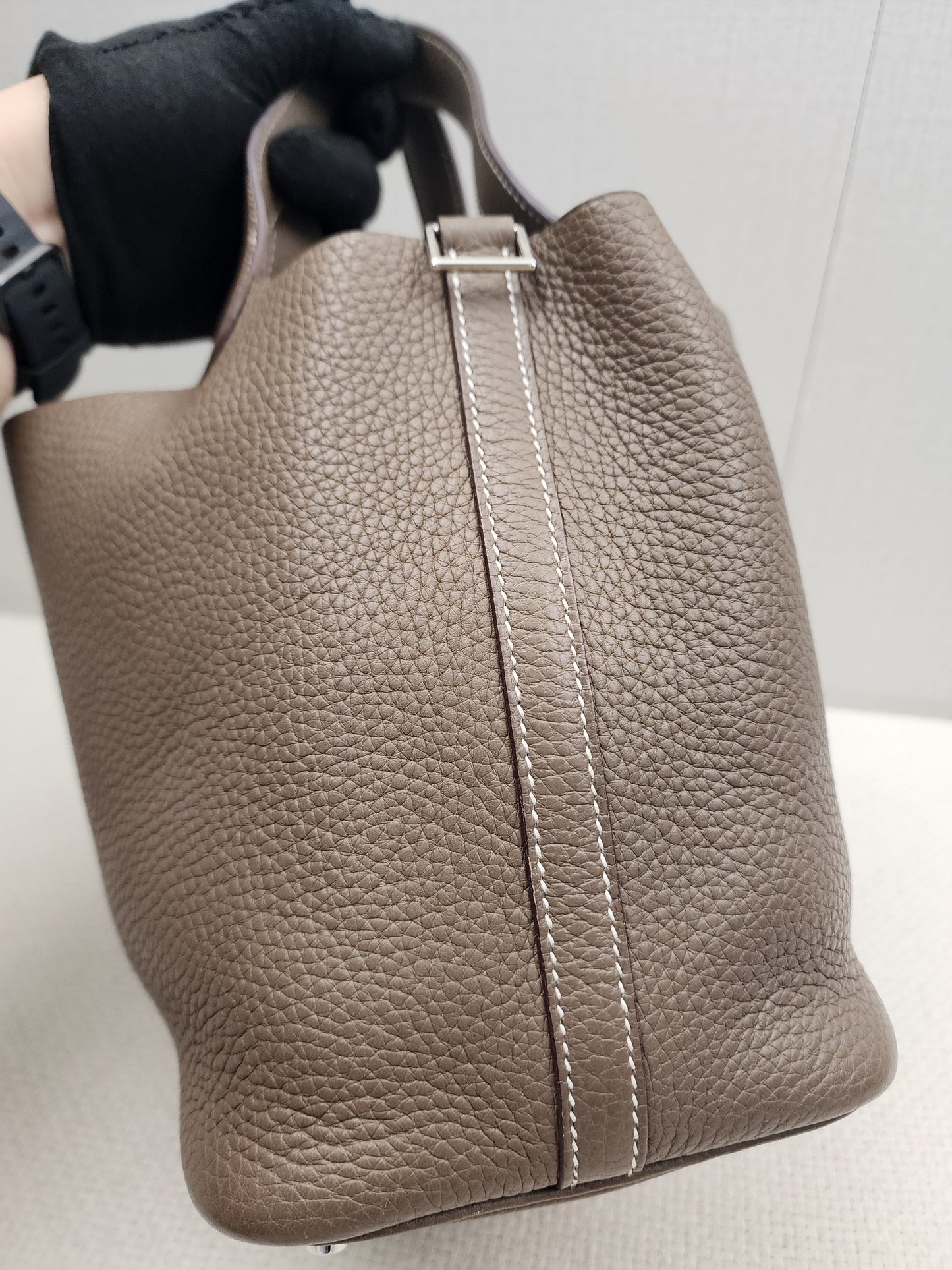 Hermes Etoupe Picotin 18 (PHW)