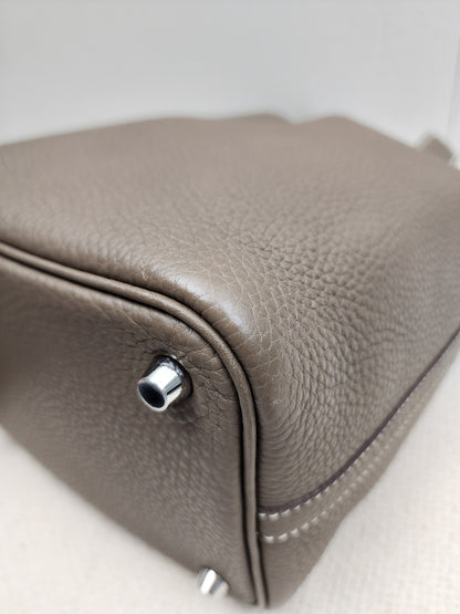 Hermes Etoupe Picotin 18 (PHW)