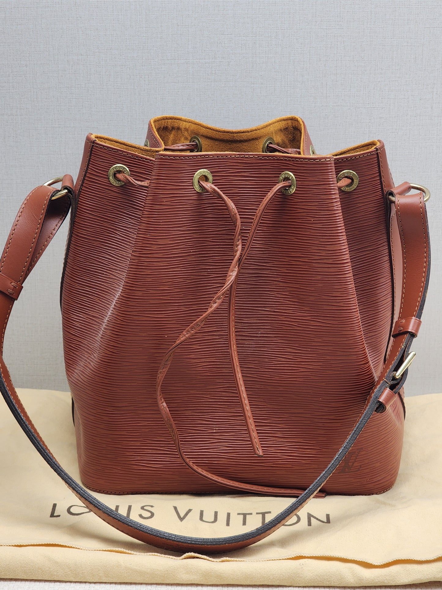 LV Brown Kenyan Fawn Epi Petit Noe