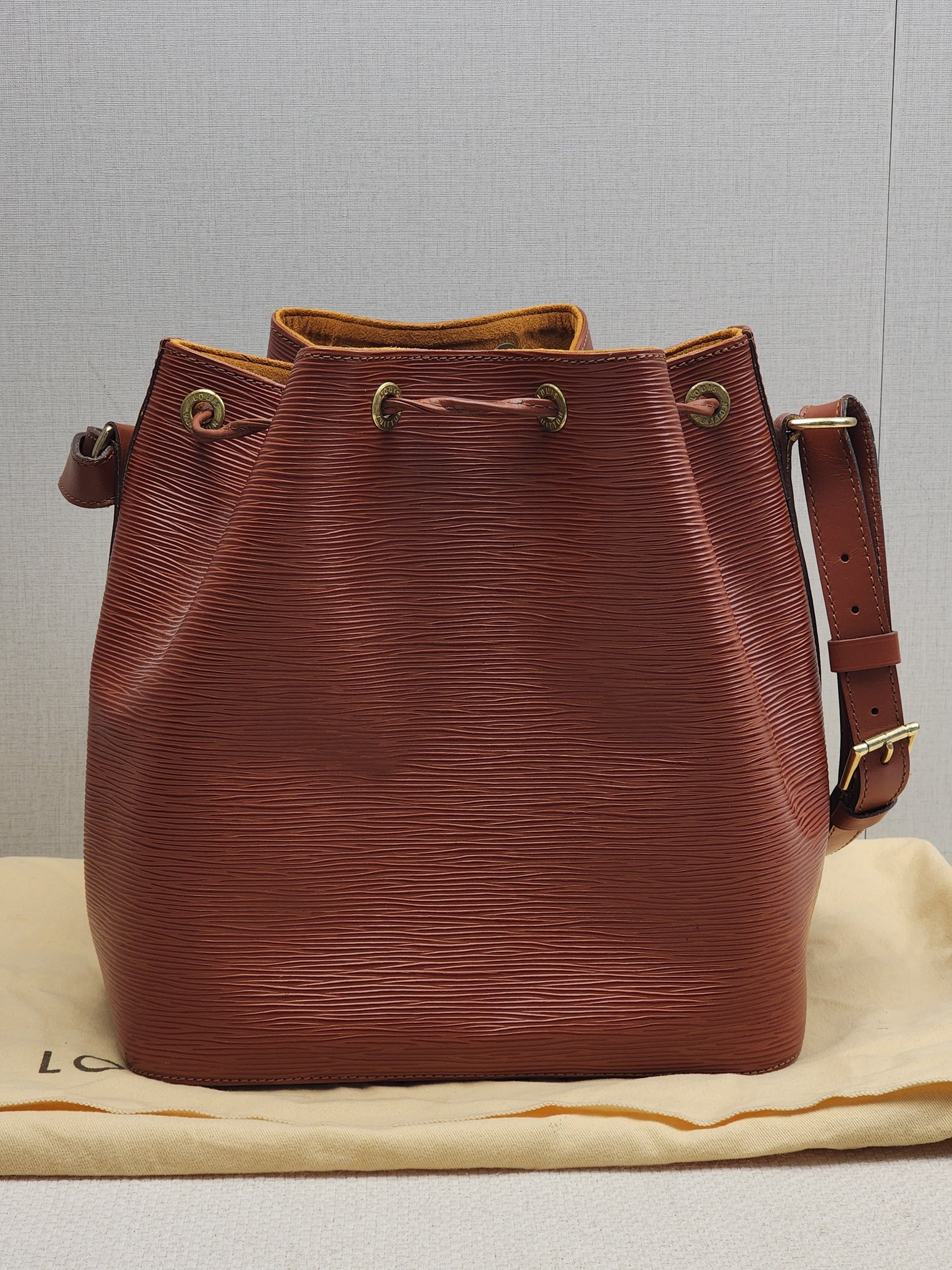 LV Brown Kenyan Fawn Epi Petit Noe