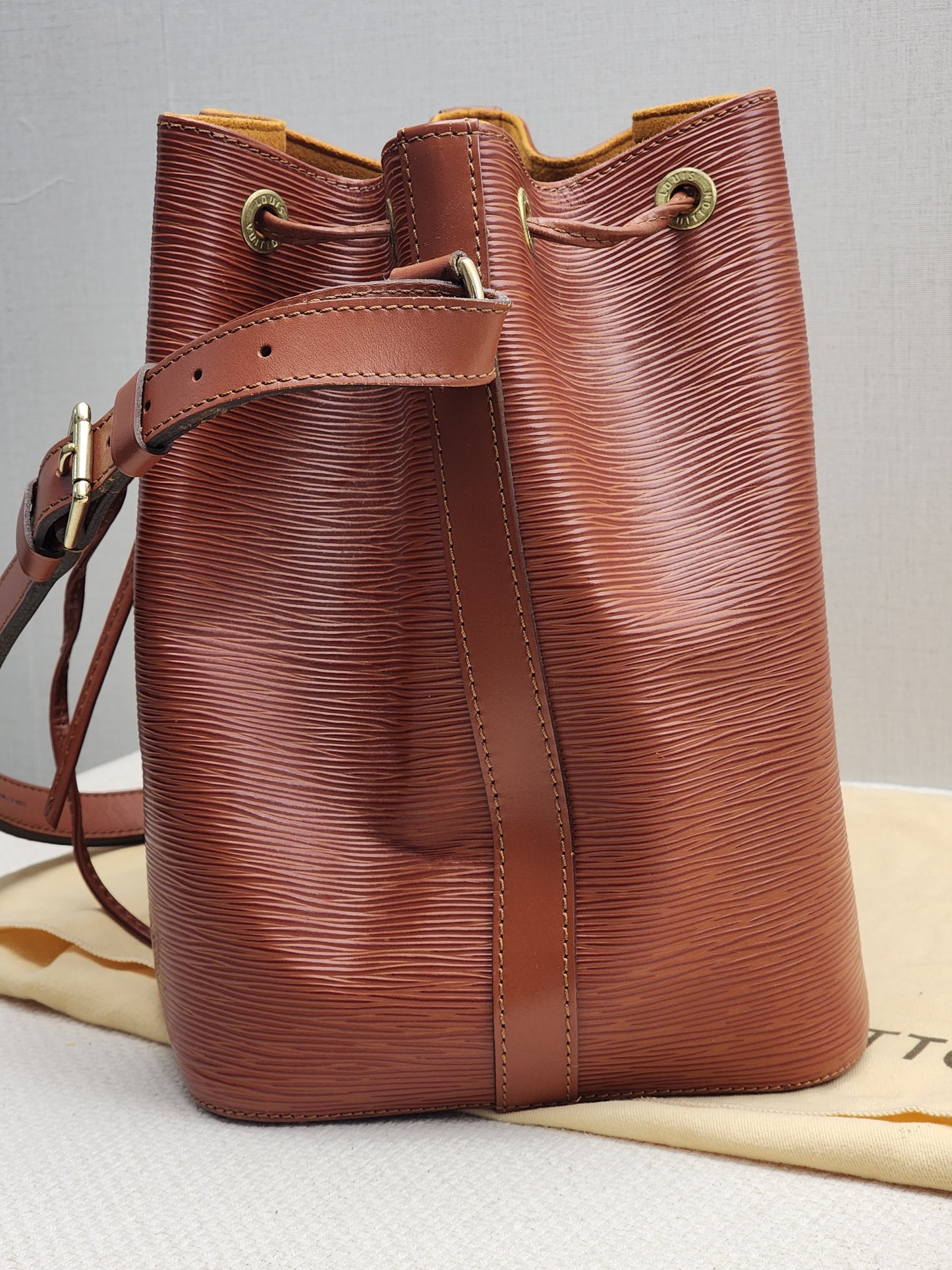 LV Brown Kenyan Fawn Epi Petit Noe
