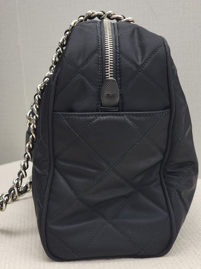 Prada Black Nylon Tessuto Bauletto Shoulder Bag