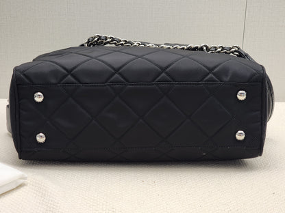 Prada Black Nylon Tessuto Bauletto Shoulder Bag