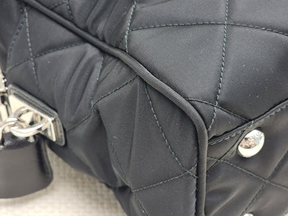 Prada Black Nylon Tessuto Bauletto Shoulder Bag