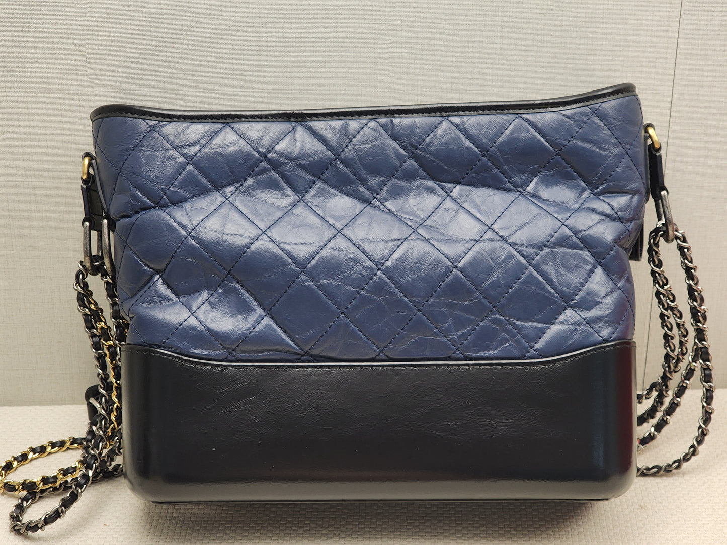 LV Blue Aged Calfskin Medium Gabrielle