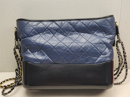 LV Blue Aged Calfskin Medium Gabrielle