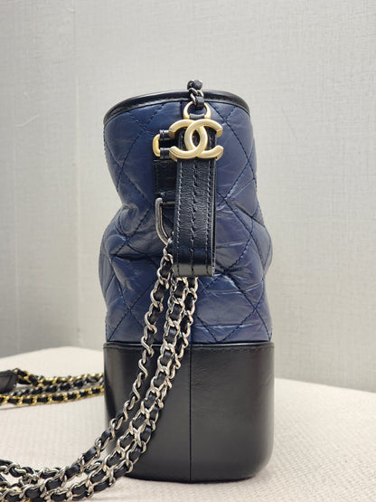 LV Blue Aged Calfskin Medium Gabrielle