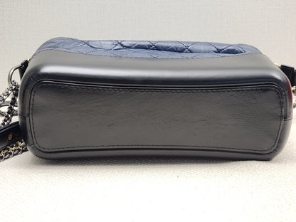 LV Blue Aged Calfskin Medium Gabrielle