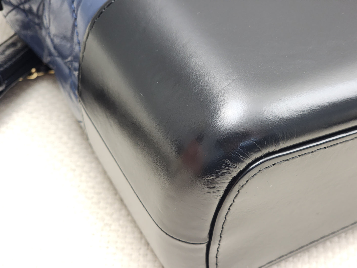 LV Blue Aged Calfskin Medium Gabrielle