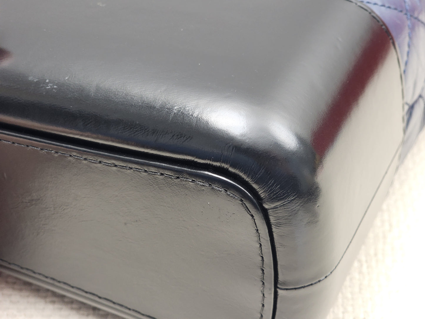 LV Blue Aged Calfskin Medium Gabrielle