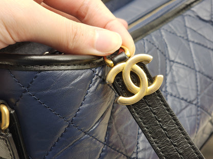 LV Blue Aged Calfskin Medium Gabrielle