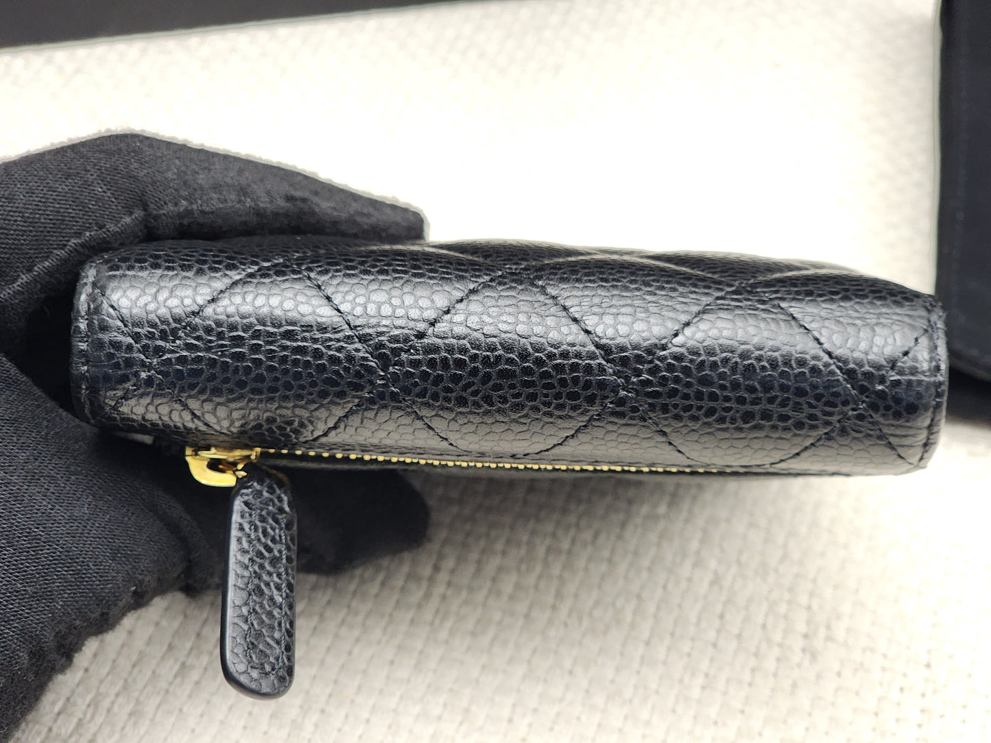 Black Caviar Classic Small Flap Wallet (LGHW)