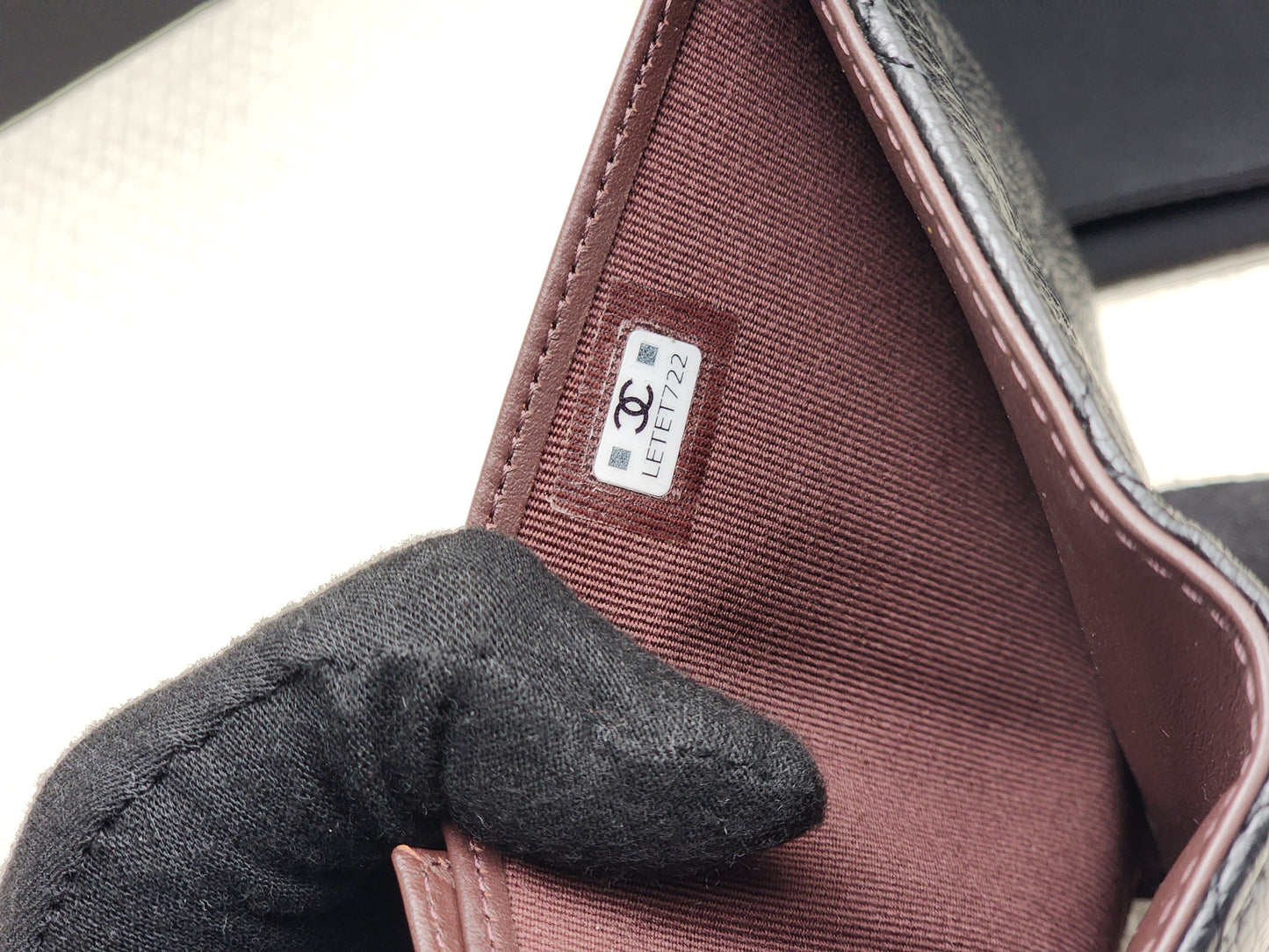 Black Caviar Classic Small Flap Wallet (LGHW)