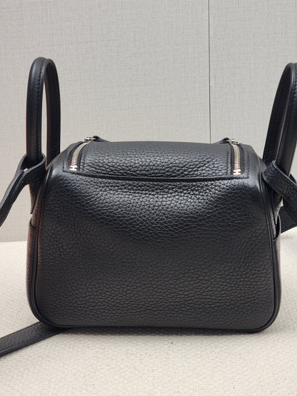 Hermes Noir Mini Lindy (PHW)