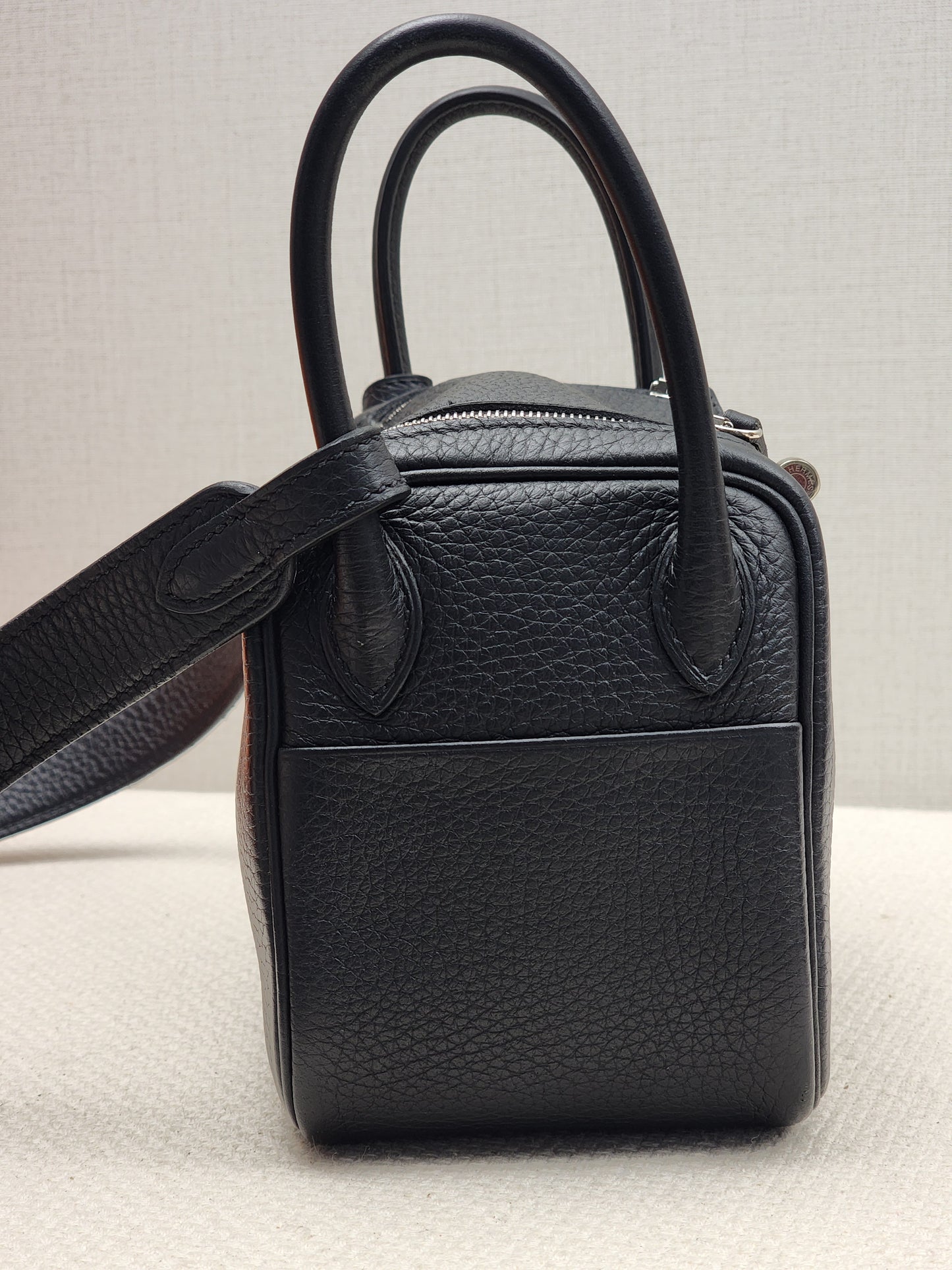 Hermes Noir Mini Lindy (PHW)