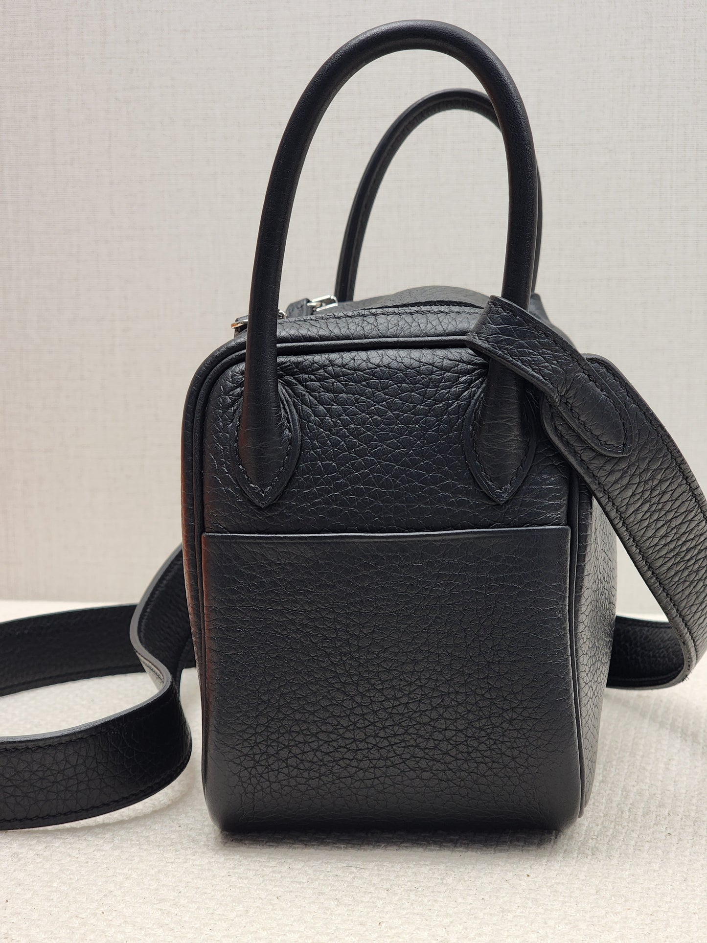 Hermes Noir Mini Lindy (PHW)