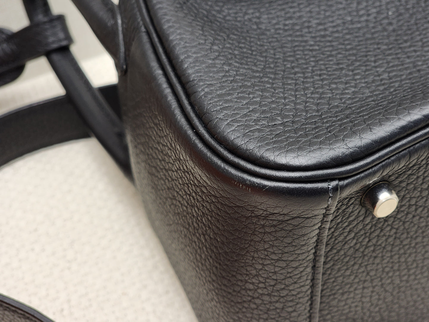 Hermes Noir Mini Lindy (PHW)
