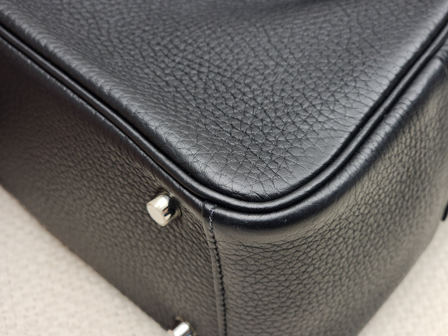 Hermes Noir Mini Lindy (PHW)