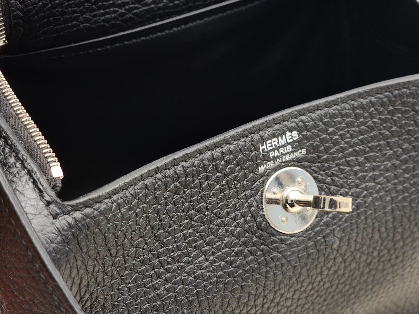 Hermes Noir Mini Lindy (PHW)
