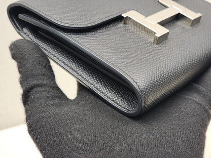 Hermes Noir Epsom Constance Compact Wallet (PHW)