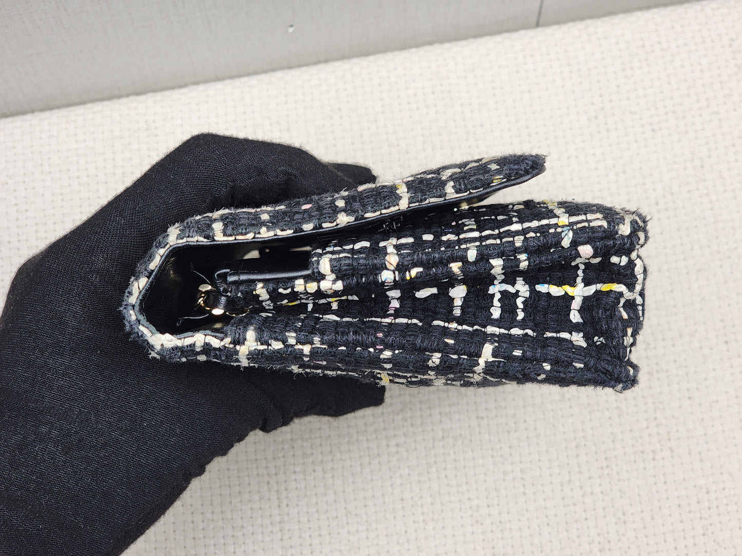 Chanel Black Tweed WOC (GHW)