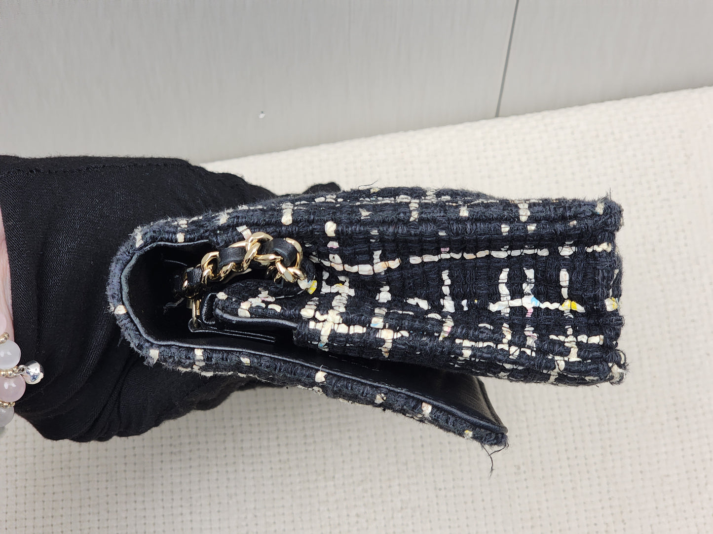 Chanel Black Tweed WOC (GHW)