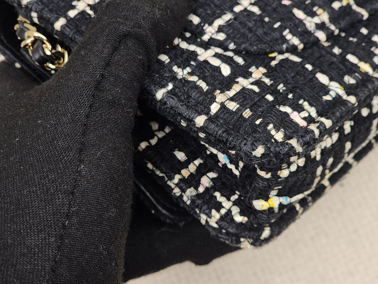 Chanel Black Tweed WOC (GHW)