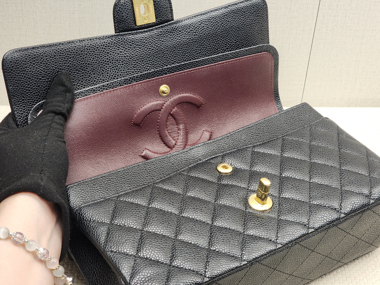 Chanel Black Caviar Medium CF (GHW)