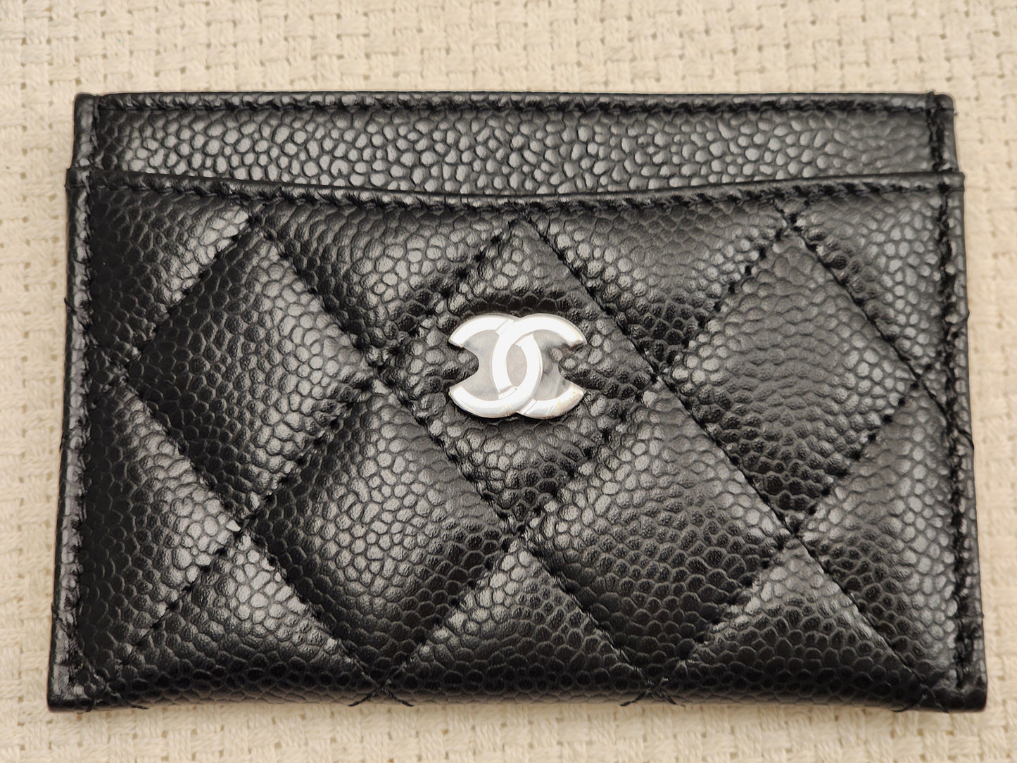 Chanel Black Caviar Classic Card Case (SHW)