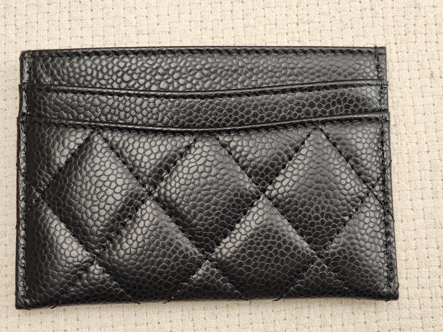 Chanel Black Caviar Classic Card Case (SHW)