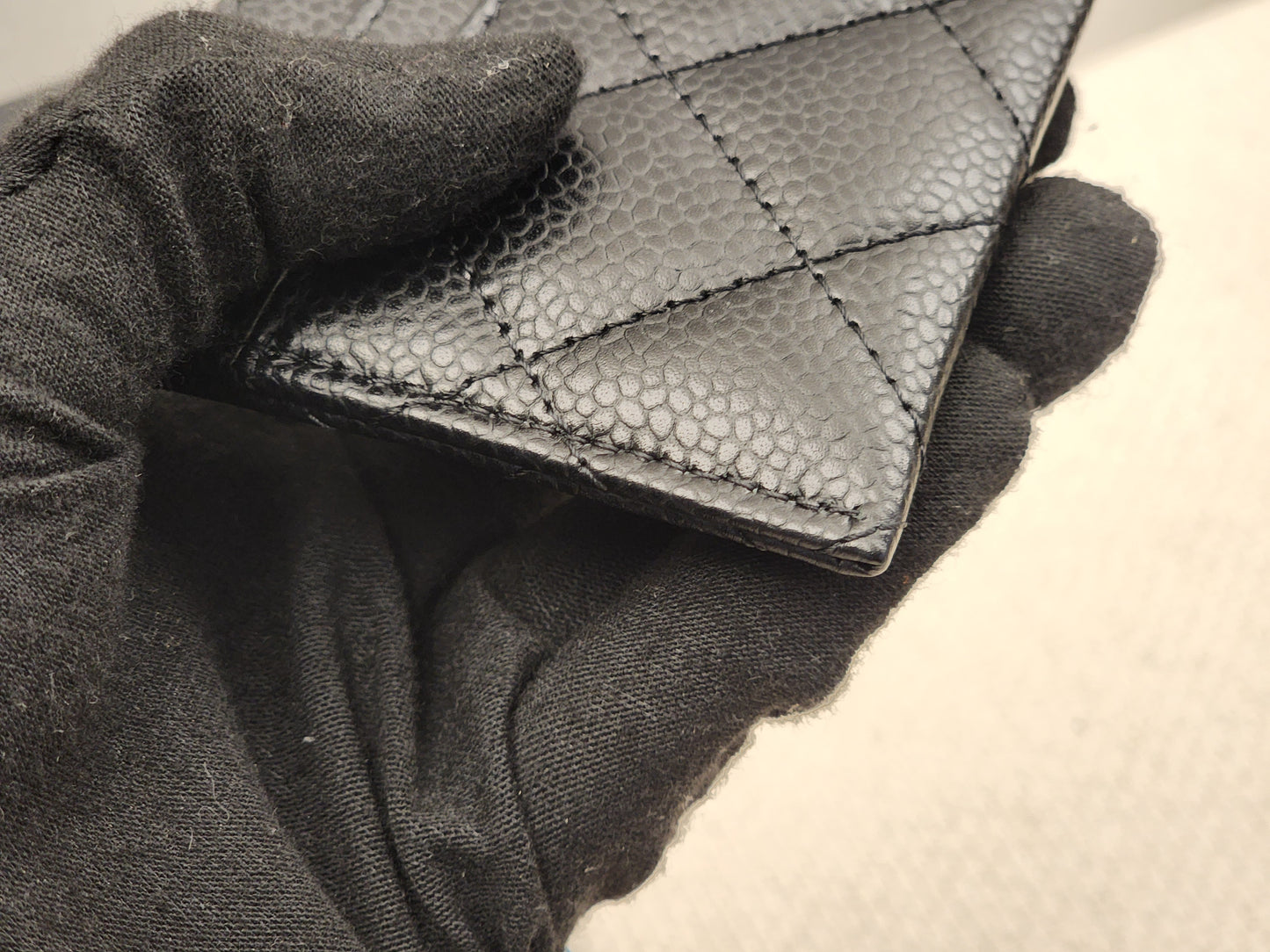 Chanel Black Caviar Classic Card Case (SHW)
