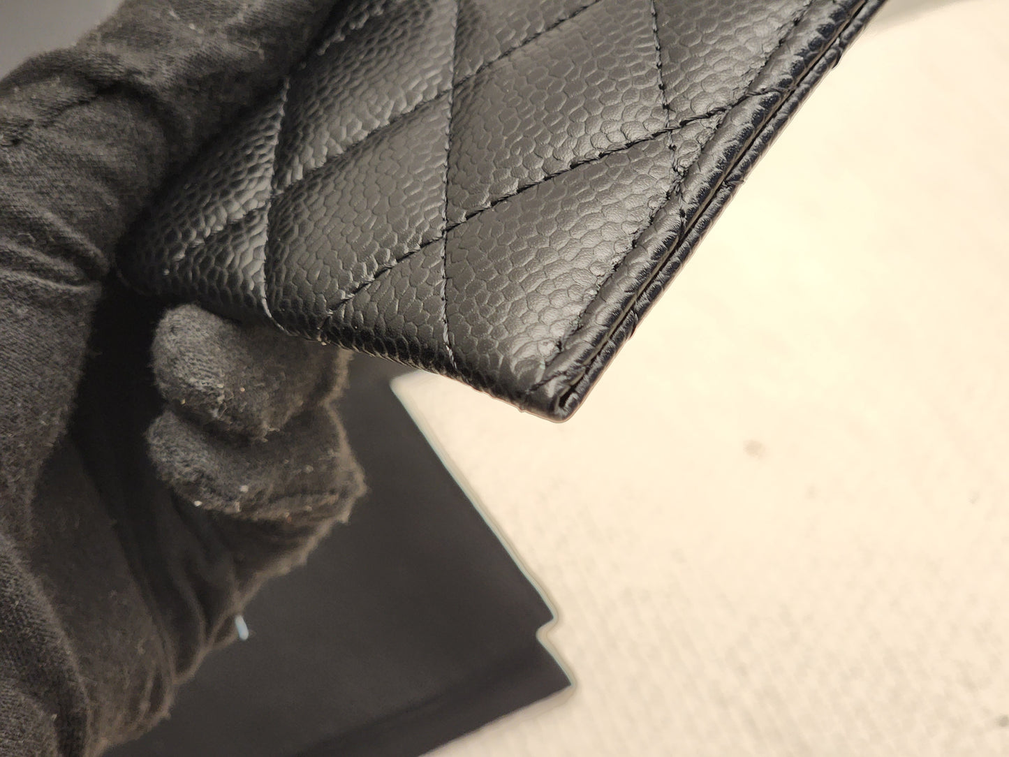 Chanel Black Caviar Classic Card Case (SHW)