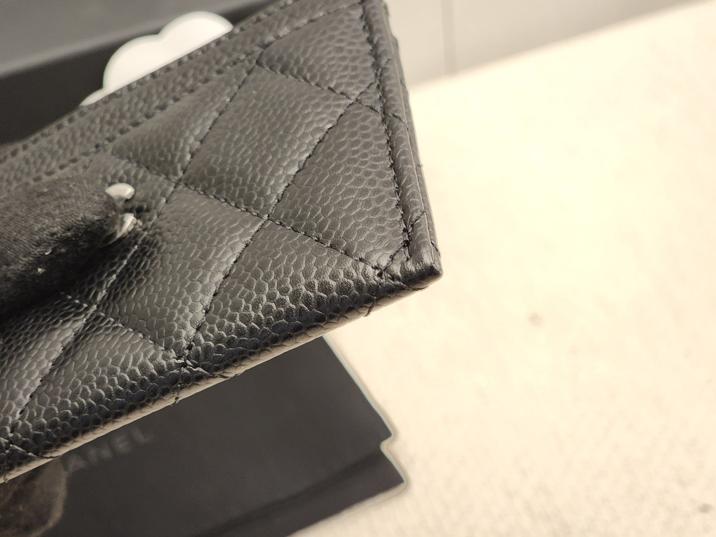 Chanel Black Caviar Classic Card Case (SHW)