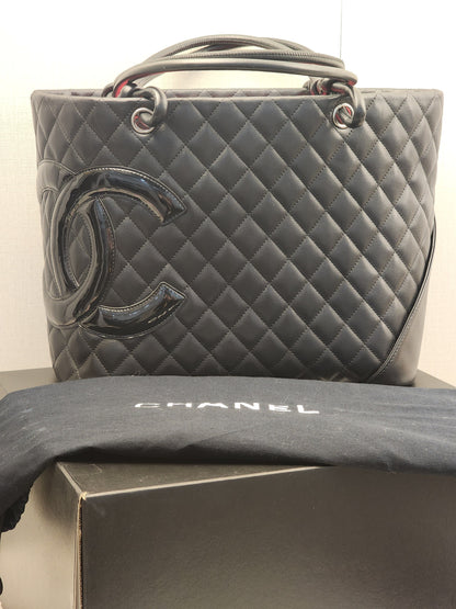 Chanel Black Calfskin Cambon Tote