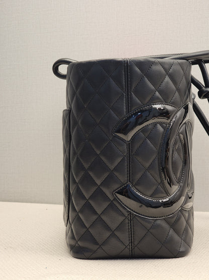 Chanel Black Calfskin Cambon Tote