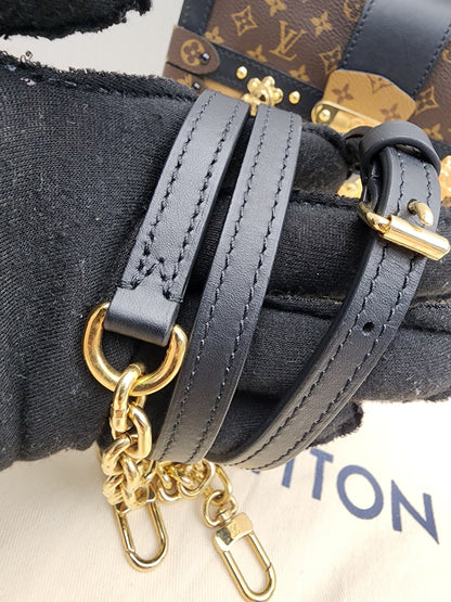 LV Reverse Monogram Trunk Clutch on Chain