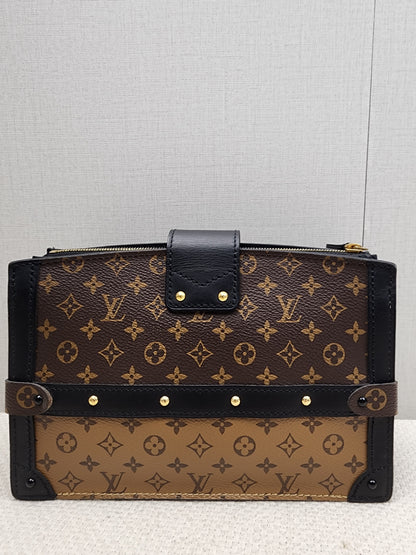 LV Reverse Monogram Trunk Clutch on Chain