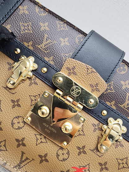 LV Reverse Monogram Trunk Clutch on Chain