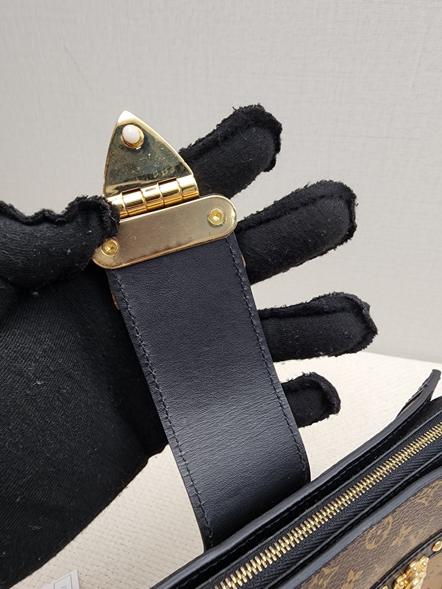 LV Reverse Monogram Trunk Clutch on Chain