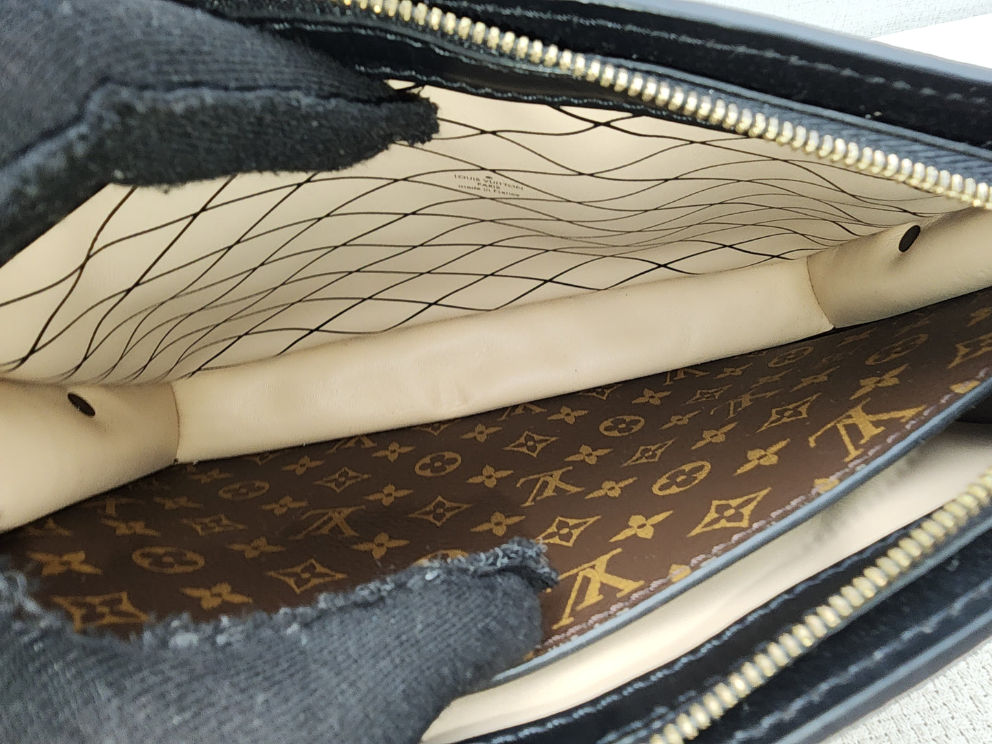 LV Reverse Monogram Trunk Clutch on Chain