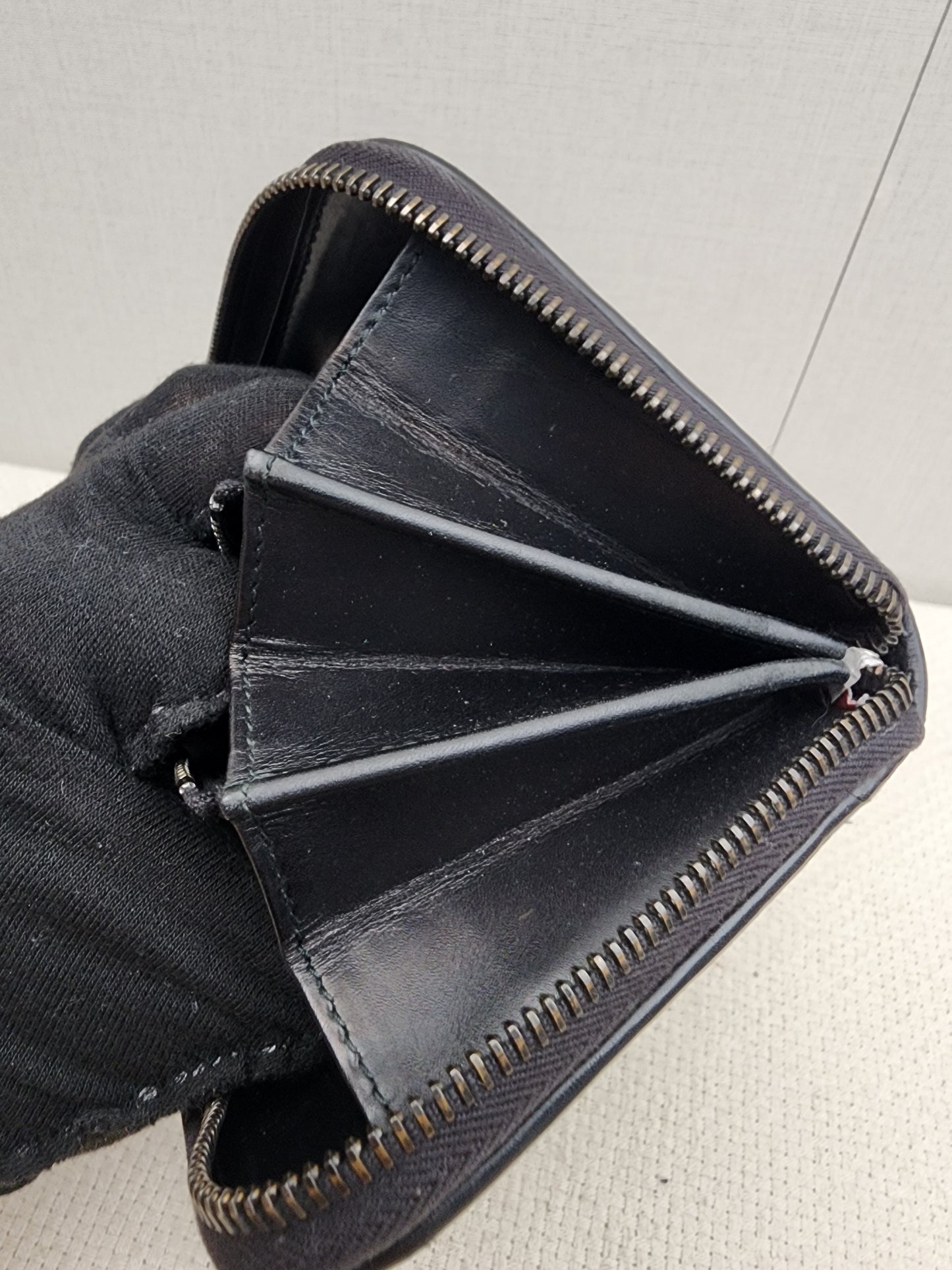 Bottega Veneta Black Nappa Intreciato Zip Wallet