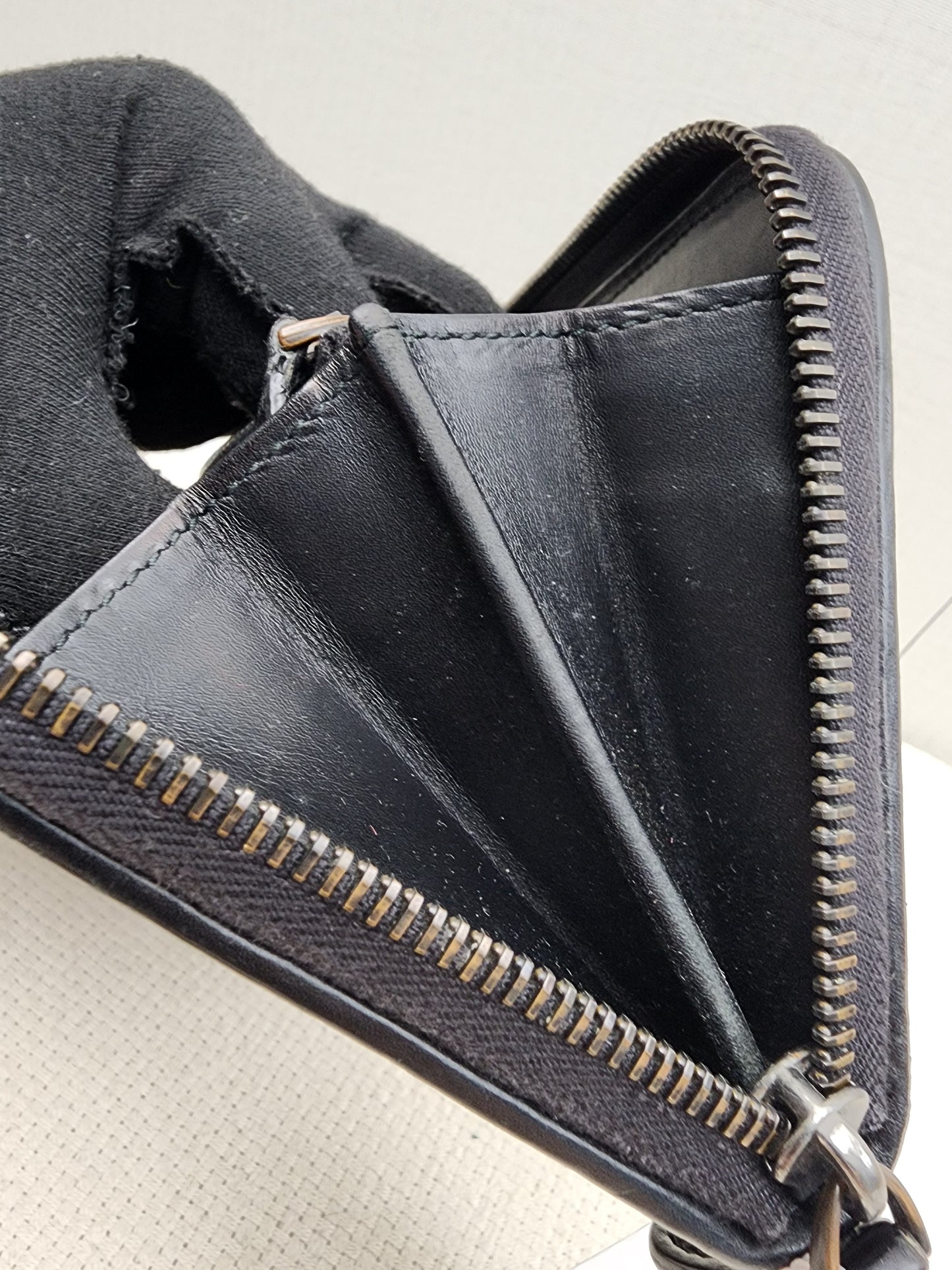 Bottega Veneta Black Nappa Intreciato Zip Wallet