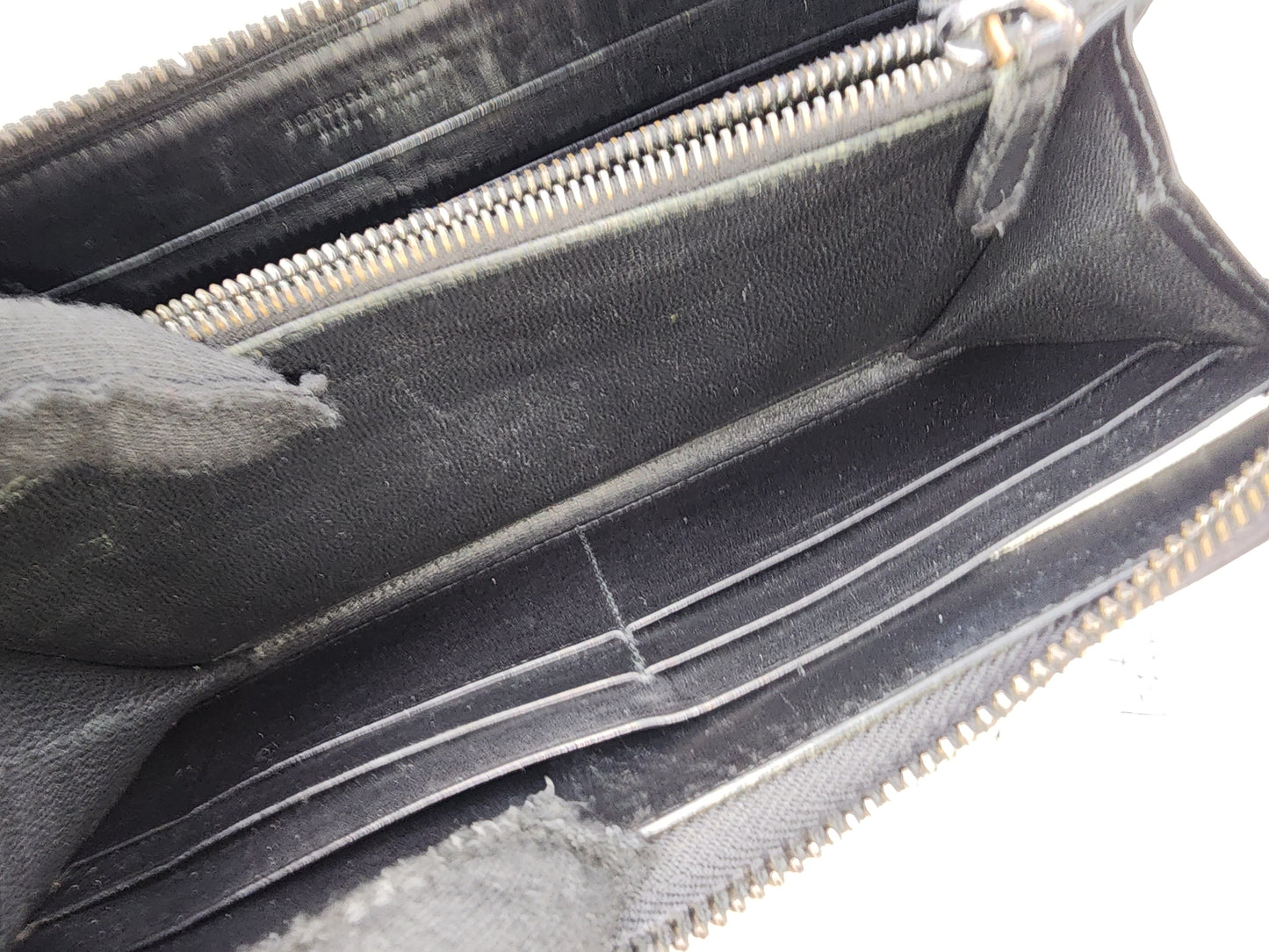 Bottega Veneta Black Nappa Intreciato Zip Wallet