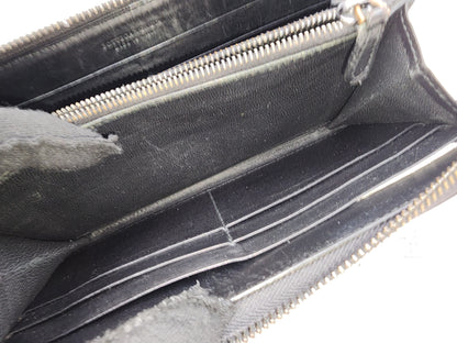 Bottega Veneta Black Nappa Intreciato Zip Wallet