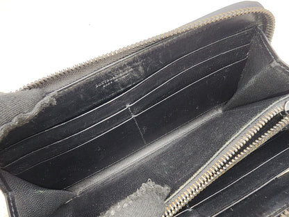 Bottega Veneta Black Nappa Intreciato Zip Wallet