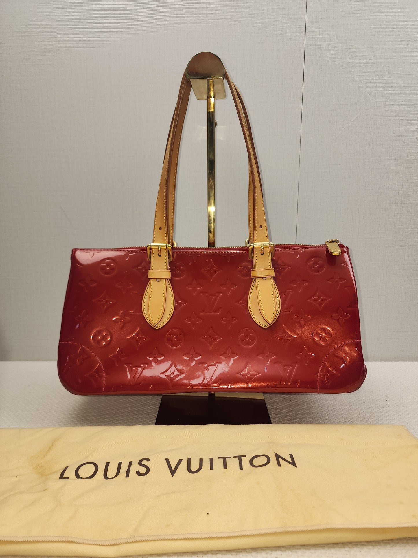 LV Red Vernis Rosewood Avenue Bag