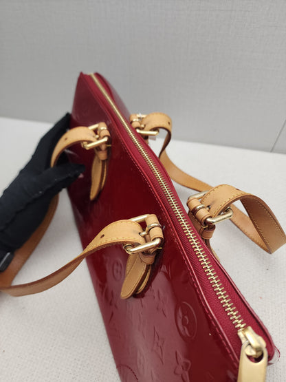 LV Red Vernis Rosewood Avenue Bag