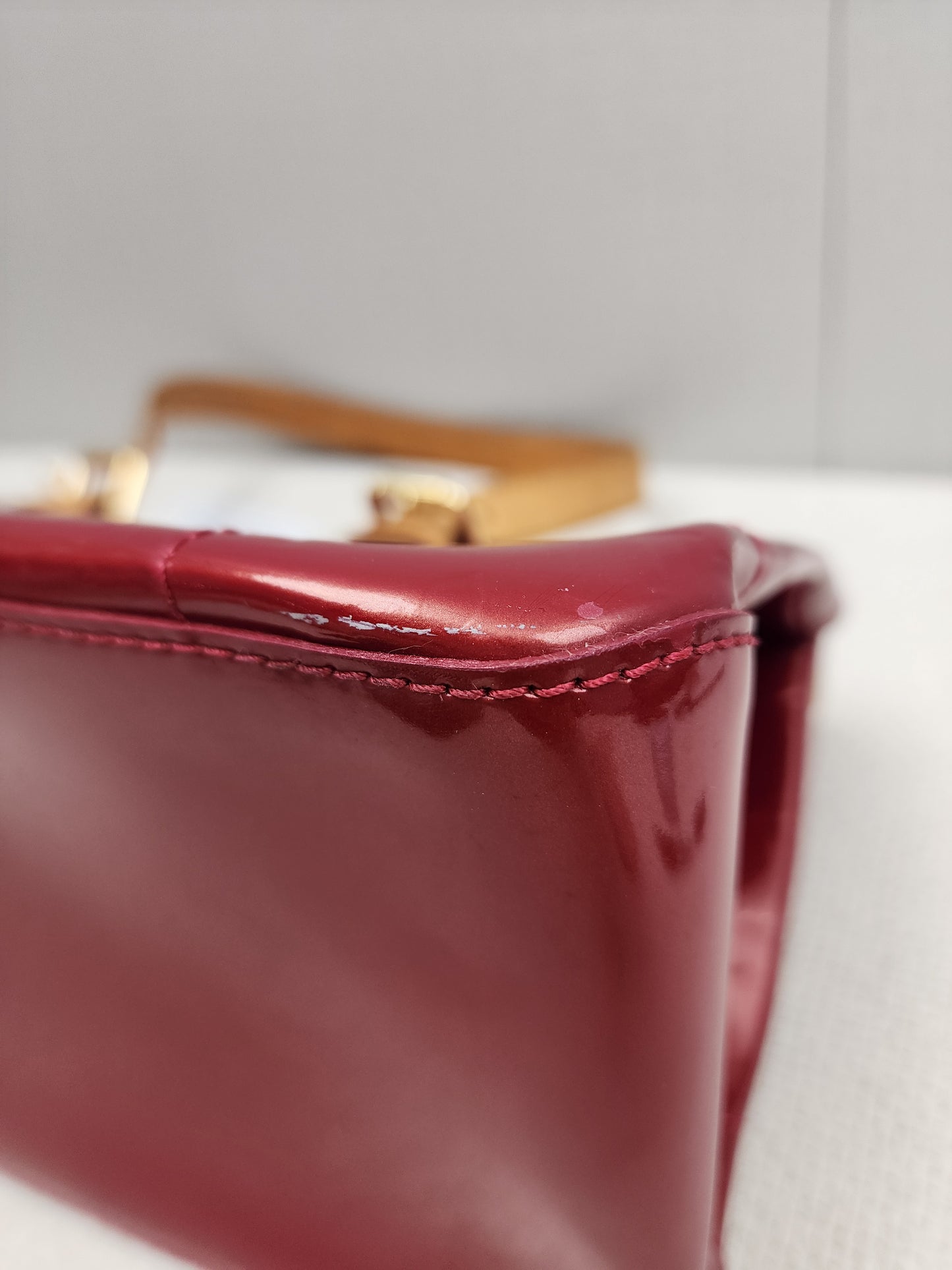 LV Red Vernis Rosewood Avenue Bag