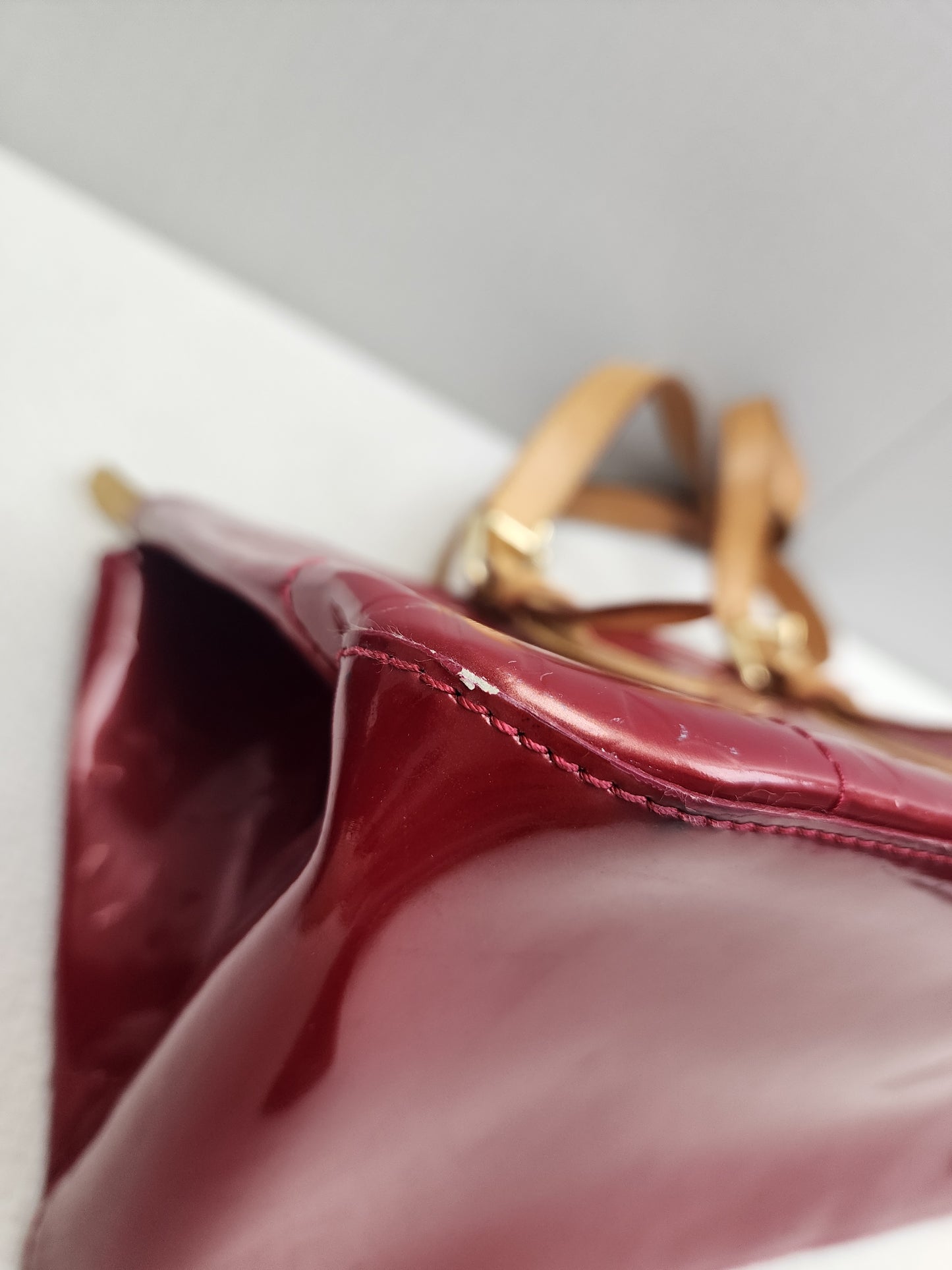 LV Red Vernis Rosewood Avenue Bag